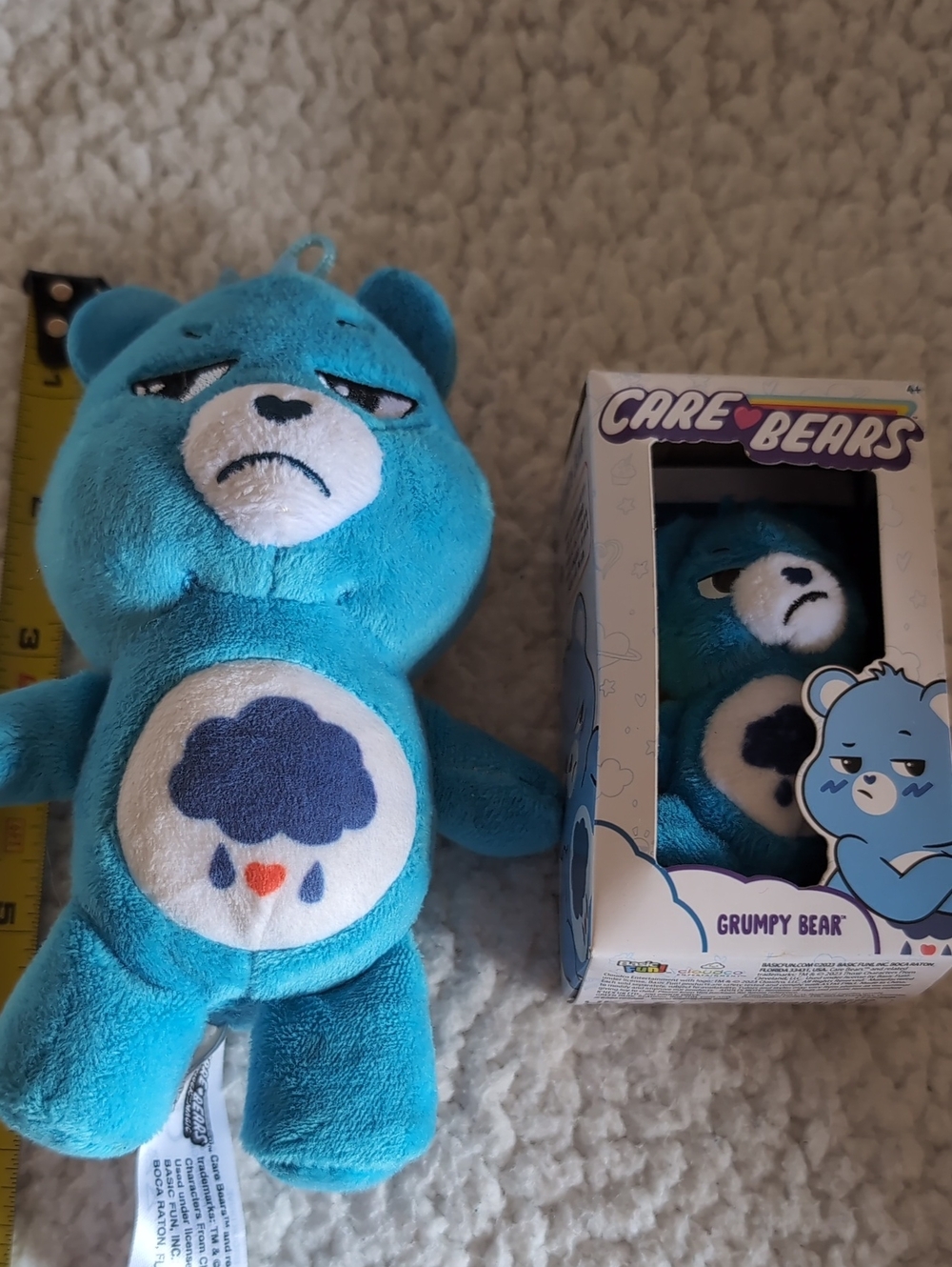 Care Bears Grumpy Bear Plush Toy - Blue Mini-NIB Small No Box, Used
